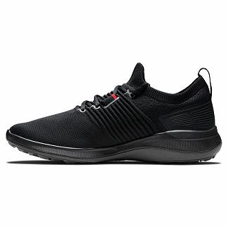 Men's Footjoy Flex XP Spikeless Golf Shoes Black NZ-325364